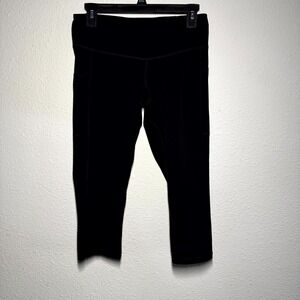 Champion Capri Leggings Womens Medium Black Stretch High Waisted Workout Yoga
